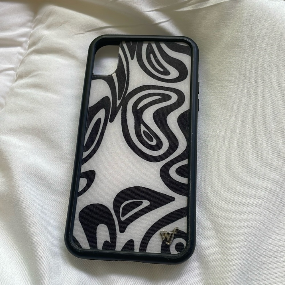 wildflower jaded london monochrome swirl case iphone xr phone case